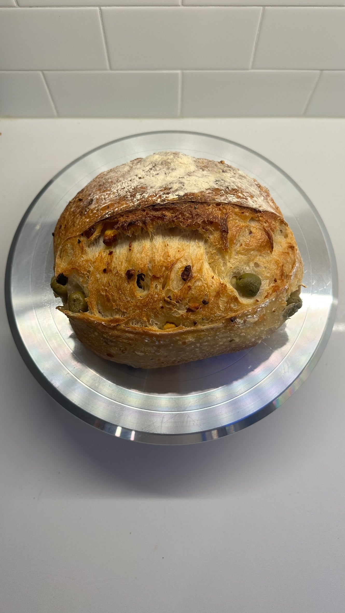 Mediterranean Green Olives & Feta cheese Real Artisan Sourdough