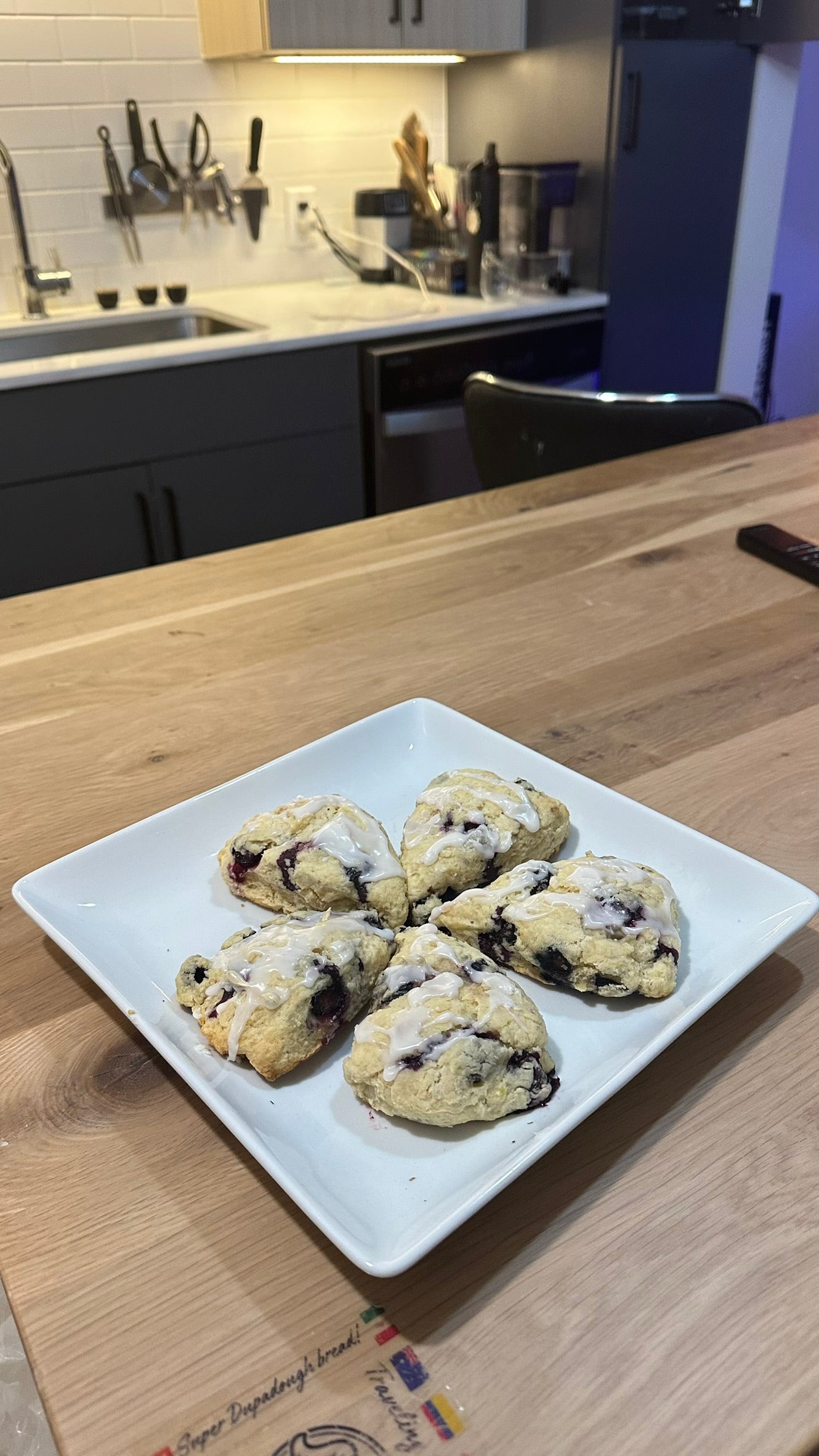 Blueberry Sourdough Scones