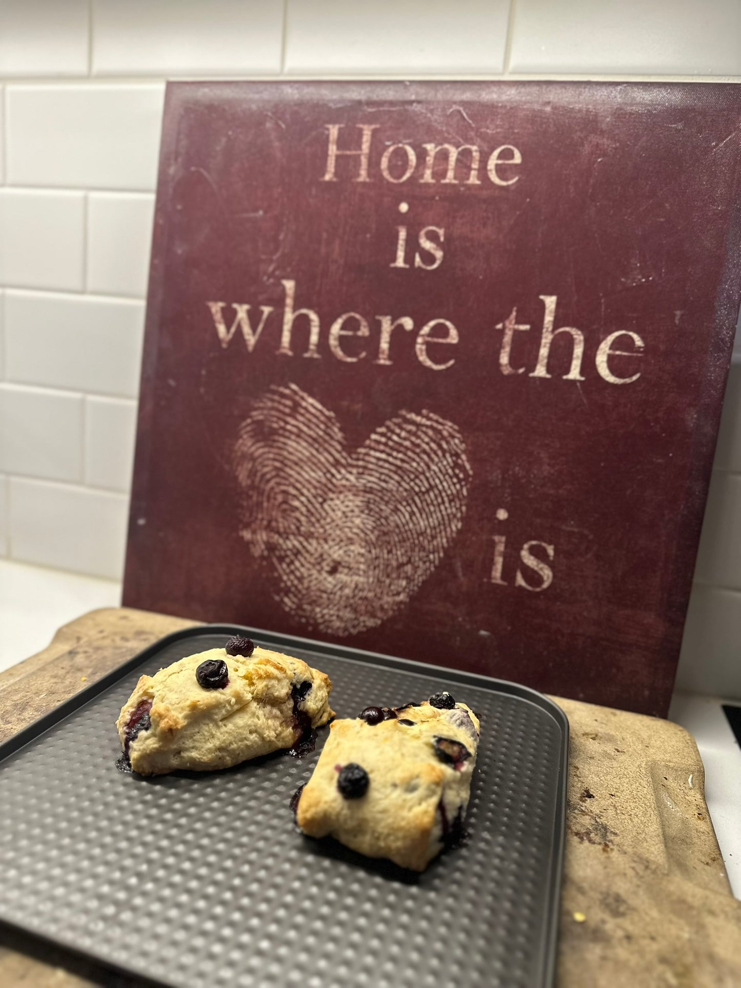 Blueberry Sourdough Scones