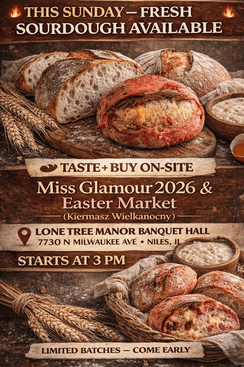 SEBA Bread at Miss Glamour 2026 Niles IL | Sourdough Event - Artisan Real Sourdough Bread Chef Seba