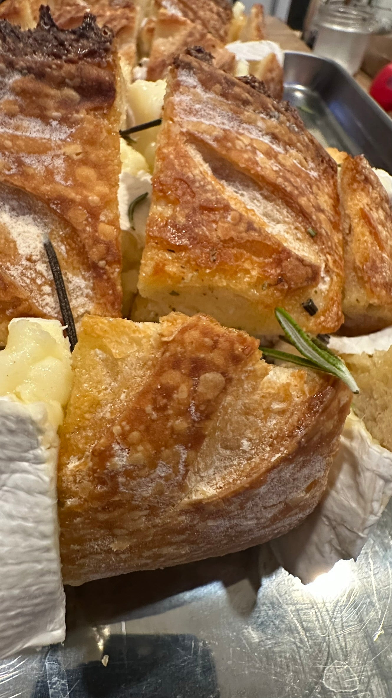 Bread Cranberry Brie Pull-Apart Sourdough Bread