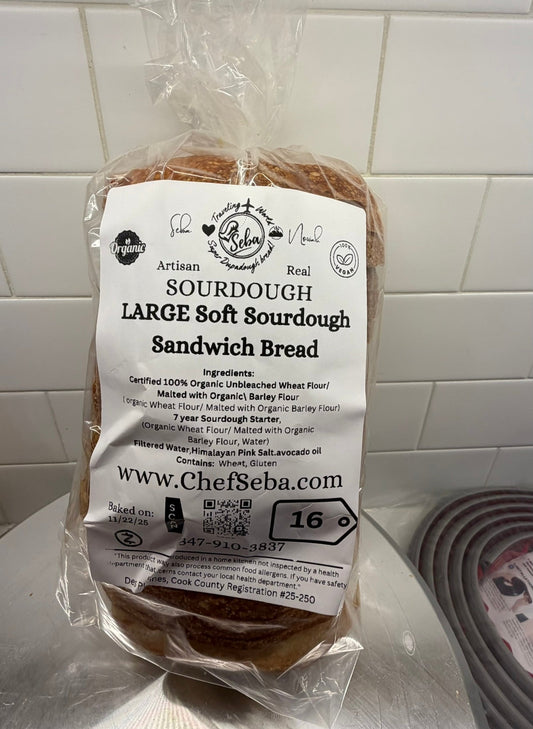 b Soft Sourdough Sandwich Bread Sourdough LARGE