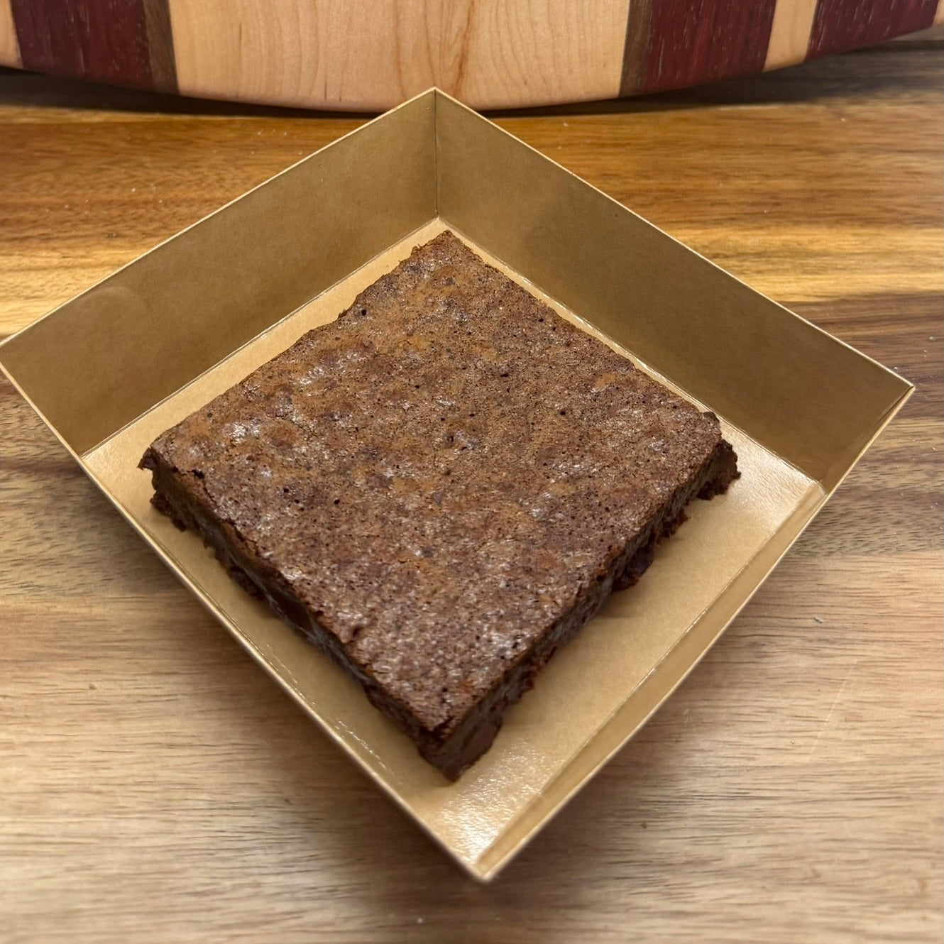 Chocolate chip sourdough brownie by Chef SEBA – rich fudgy artisan brownie made with sourdough starter in Des Plaines Illinois