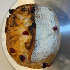 Artisan cranberry rosemary sourdough loaf baked by Chef SEBA