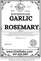 Garlic Rosemary Sourdough Bread – Chef SEBA Artisan Loaf (Savory, Naturally Fermented) - Artisan Real Sourdough Bread Chef SebaArtisan Real Sourdough Bread Chef SebaArtisan Real Sourdough Bread Chef SebaSEBA-FB-GRWhole Loafartisan sourdough bread with garlic and rosemary served fresh with butter or olive oil