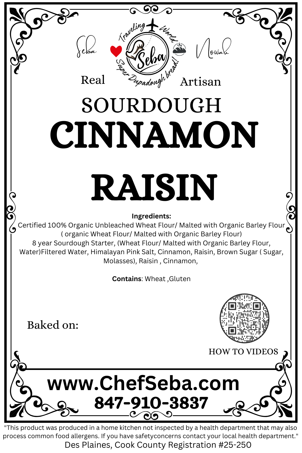 Bread Cinnamon Raisin Sourdough