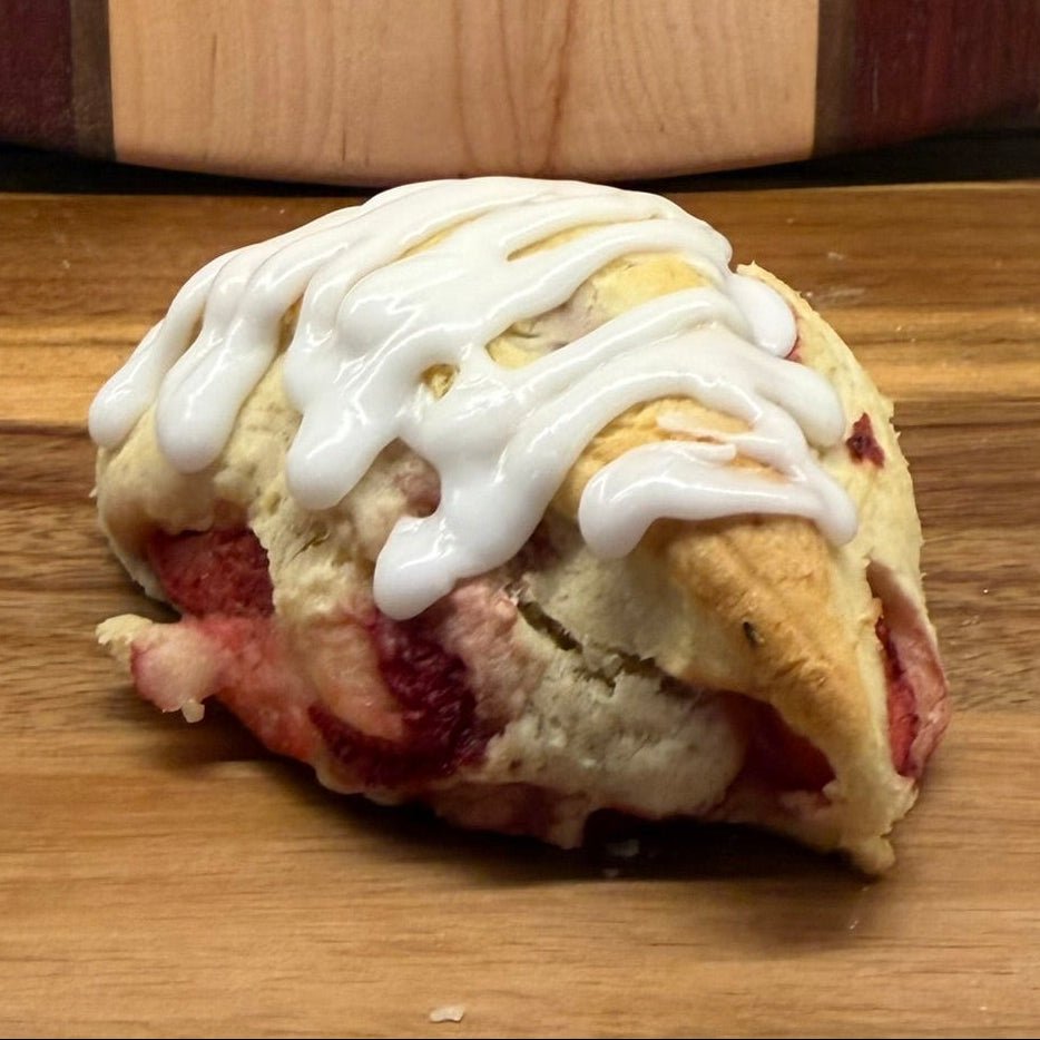 Strawberry Sourdough Scone – Chef SEBA Artisan Scone (Buttery, Fruity, Naturally Fermented) - Artisan Real Sourdough Bread Chef SebaArtisan Real Sourdough Bread Chef SebaArtisan Real Sourdough Bread Chef SebaSEBA-SCON-STR-001STRAW-SCONE-01singleStrawberry sourdough scone by Chef SEBA artisan bakery in Des Plaines Illinois fresh baked buttery fruit scone