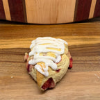 Strawberry Sourdough Scone – Chef SEBA Artisan Scone (Buttery, Fruity, Naturally Fermented) - Artisan Real Sourdough Bread Chef SebaArtisan Real Sourdough Bread Chef SebaArtisan Real Sourdough Bread Chef SebaSEBA-SCON-STR-001STRAW-SCONE-01singleinside strawberry sourdough scone texture soft crumb fresh strawberries artisan pastry Chef SEBA