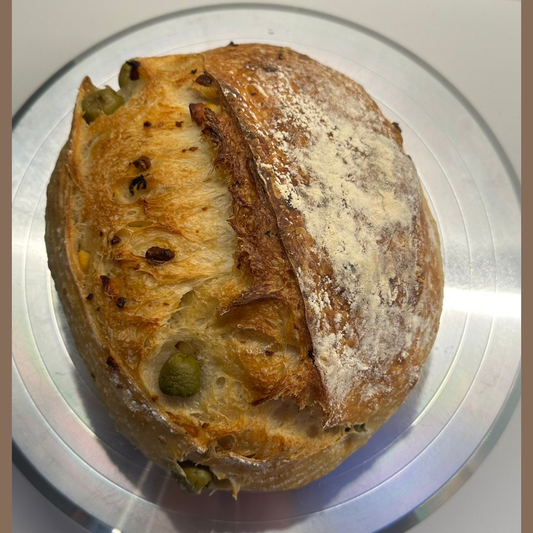 Mediterranean Green Olives & Feta cheese Real Artisan Sourdough